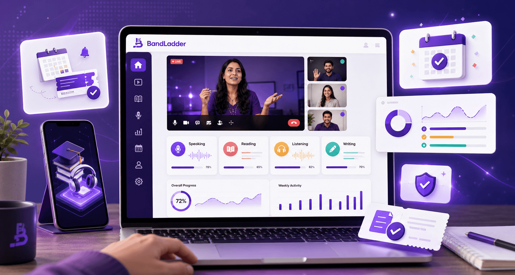 BandLadder PTE platform and live class visual